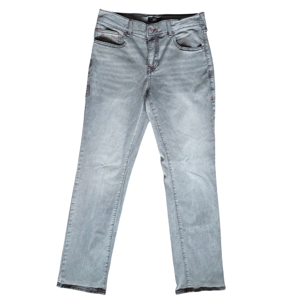 True Religion Ricky Straight Jeans 33x32 Grey Silver Wash Relaxed Men's